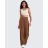 imageG4Free BareFeel High Stretch Wide Leg Pants for Women Soft High Waisted Pleated Casual Pants with Pockets 28quot30quot32quotDark Coffee