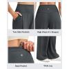 imageG4Free BareFeel High Stretch Wide Leg Pants for Women Soft High Waisted Pleated Casual Pants with Pockets 28quot30quot32quotDark Gray
