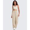 imageG4Free BareFeel High Stretch Wide Leg Pants for Women Soft High Waisted Pleated Casual Pants with Pockets 28quot30quot32quotLight Khaki
