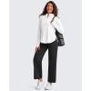 imageG4Free BareFeel High Stretch Wide Leg Yoga Pants for Women Soft High Waist Ankle Length Casual Pants with Pockets 25quot27quot29quotBlack