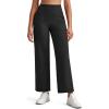imageG4Free BareFeel High Stretch Wide Leg Yoga Pants for Women Soft High Waist Ankle Length Casual Pants with Pockets 25quot27quot29quotBlack