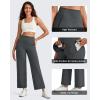 imageG4Free BareFeel High Stretch Wide Leg Yoga Pants for Women Soft High Waist Ankle Length Casual Pants with Pockets 25quot27quot29quotDark Gray