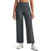 imageG4Free BareFeel High Stretch Wide Leg Yoga Pants for Women Soft High Waist Ankle Length Casual Pants with Pockets 25quot27quot29quotDark Gray