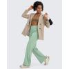 imageG4Free BareFeel High Stretch Yoga Pants Women Soft High Waisted Casual Wide Leg Pants with PocketsBean Green