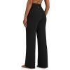 imageG4Free BareFeel High Stretch Yoga Pants Women Soft High Waisted Casual Wide Leg Pants with PocketsBlack