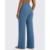 imageG4Free BareFeel High Stretch Yoga Pants Women Soft High Waisted Casual Wide Leg Pants with PocketsBlue Gray