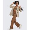 imageG4Free BareFeel High Stretch Yoga Pants Women Soft High Waisted Casual Wide Leg Pants with PocketsDark Coffee