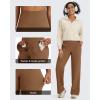 imageG4Free BareFeel High Stretch Yoga Pants Women Soft High Waisted Casual Wide Leg Pants with PocketsDark Coffee