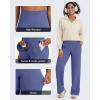 imageG4Free BareFeel High Stretch Yoga Pants Women Soft High Waisted Casual Wide Leg Pants with PocketsDusky Purple