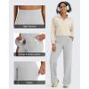 imageG4Free BareFeel High Stretch Yoga Pants Women Soft High Waisted Casual Wide Leg Pants with PocketsLight Gray