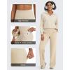 imageG4Free BareFeel High Stretch Yoga Pants Women Soft High Waisted Casual Wide Leg Pants with PocketsLight Khaki