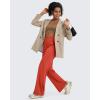 imageG4Free BareFeel High Stretch Yoga Pants Women Soft High Waisted Casual Wide Leg Pants with PocketsRust Orange