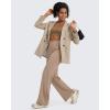 imageG4Free BareFeel High Stretch Yoga Pants Women Soft High Waisted Casual Wide Leg Pants with PocketsToffee