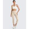 imageG4Free BareFeel High Waisted ClassicSeamless Lounge Leggings Soft Workout Yoga Pants for Women with Pockets 20quot25quot27quot29quotLight Khakiseamless