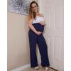imageG4Free BareFeel Maternity Dress Yoga Pants Over The Belly Stretchy Work Slack Pregnancy Wide Leg Lounge TrousersRoyal Blue