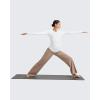 imageG4Free BareFeel Maternity Dress Yoga Pants Over The Belly Stretchy Work Slack Pregnancy Wide Leg Lounge TrousersToffee