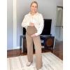 imageG4Free BareFeel Maternity Dress Yoga Pants Over The Belly Stretchy Work Slack Pregnancy Wide Leg Lounge TrousersToffee