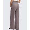 imageG4Free BareFeel Maternity Dress Yoga Pants with Pockets Over The Belly Stretchy Work Slack Pregnancy Wide Leg Casual TrousersTaupe