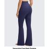 imageG4Free BareFeel Maternity Flare Leggings with Pockets Over The Belly Yoga Pregnancy Casual Dress Pants for WorkRoyal Blue
