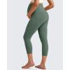 imageG4Free BareFeel Maternity Leggings with Pockets Over The Belly Stretchy Workout Yoga Pregnancy Capri PantsGray Sage