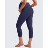 imageG4Free BareFeel Maternity Leggings with Pockets Over The Belly Stretchy Workout Yoga Pregnancy Capri PantsRoyal Blue