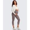 imageG4Free BareFeel Maternity Leggings with Pockets Over The Belly Stretchy Workout Yoga Pregnancy Capri PantsTaupe
