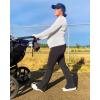 imageG4Free BareFeel Maternity Long Sleeve T Shirts Crewneck Ruches Pregnancy Workout Tops with Thumbholes Altheltic Yoga TeeWhite