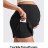 imageG4Free BareFeel Maternity Tennis Skirt with 2 Pockets Inner Shorts Over The Belly Stretchy Pregnancy Workout Skorts GolfBlack