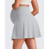 imageG4Free BareFeel Maternity Tennis Skirt with One Pocket Over The Belly Stretchy Pregnancy Workout Skorts Inner Shorts GolfGrey