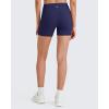 imageG4Free Barefeel Biker Shorts Women Tummy Control High Waisted No Front Seam Workout Gym Shorts with Pockets 4quot 6quot 8quotRoyal Blue