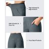 imageG4Free Breathable Ribbed Wide Leg Yoga Pants Women High Waist Lightweight Casual Trousers with PocketsDark Gray