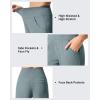 imageG4Free Breathable Ribbed Wide Leg Yoga Pants Women High Waist Lightweight Casual Trousers with PocketsGray Blue