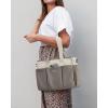 imageG4Free Canvas Tote Bag with Pockets Medium Size Crossbody Work Tote Bag for Women Zipper ClosureGrey
