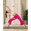 imageG4Free Capri Pants for Women Stretch Yoga Dress Pants with Pockets Ruffle Bell Bottom Athletic Work LeggingsHot Pink