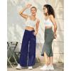 imageG4Free Capri Pants for Women Wide Leg Yoga Pants for Summer Flowy Capris Loose Casual Cropped Pants with PocketsGrey Sage
