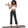 imageG4Free Flare Yoga Pants Women Ankle Casual Pants with Pockets Strechy Bootcut Wide Leg Dress Pants PetiteRegualrTallBlack