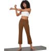 imageG4Free Flare Yoga Pants Women Ankle Casual Pants with Pockets Strechy Bootcut Wide Leg Dress Pants PetiteRegualrTallDark Coffee