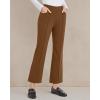 imageG4Free Flare Yoga Pants Women Ankle Casual Pants with Pockets Strechy Bootcut Wide Leg Dress Pants PetiteRegualrTallDark Coffee
