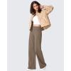 imageG4Free Fleece Lined Pants Women Wide Leg Work Trousers with Pockets High Waisted Sweatpants for Casual Dress WinterDark Brown
