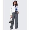 imageG4Free Fleece Lined Pants Women Wide Leg Work Trousers with Pockets High Waisted Sweatpants for Casual Dress WinterDark Grey