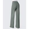 imageG4Free Fleece Lined Pants Women Wide Leg Work Trousers with Pockets High Waisted Sweatpants for Casual Dress WinterGray Sage