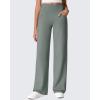 imageG4Free Fleece Lined Pants Women Wide Leg Work Trousers with Pockets High Waisted Sweatpants for Casual Dress WinterGray Sage