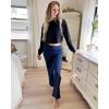 imageG4Free Fleece Lined Pants for Women Yoga Pants with Pockets Flare Leggings High Waisted Bootcut Dress Winter Work SlacksNavy