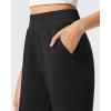 imageG4Free Flurrylux Fleece Lined Pants Women Cotton Loose Flare Sweatpants with Pockets Winter CasualBlack