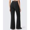 imageG4Free Flurrylux Fleece Lined Pants Women Cotton Loose Flare Sweatpants with Pockets Winter CasualBlack