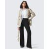 imageG4Free Flurrylux Fleece Lined Pants Women Cotton Loose Flare Sweatpants with Pockets Winter CasualBlack