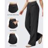 imageG4Free GOTO Womens Wide Leg Pants High Waisted Yoga Pants Casual Palazzo Trousers with PocketsBlack