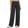 imageG4Free GOTO Womens Wide Leg Pants High Waisted Yoga Pants Casual Palazzo Trousers with PocketsBlack