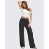 imageG4Free GOTO Womens Wide Leg Pants High Waisted Yoga Pants Casual Palazzo Trousers with PocketsBlack