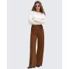 imageG4Free GOTO Womens Wide Leg Pants High Waisted Yoga Pants Casual Palazzo Trousers with PocketsDark Coffee
